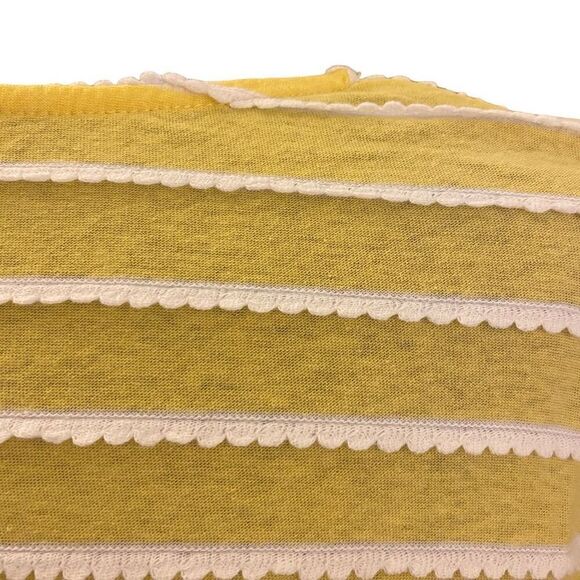 Alfred Dunner Yellow and White Striped Crocheted Lace Top Size 2X - Picture 10 of 14